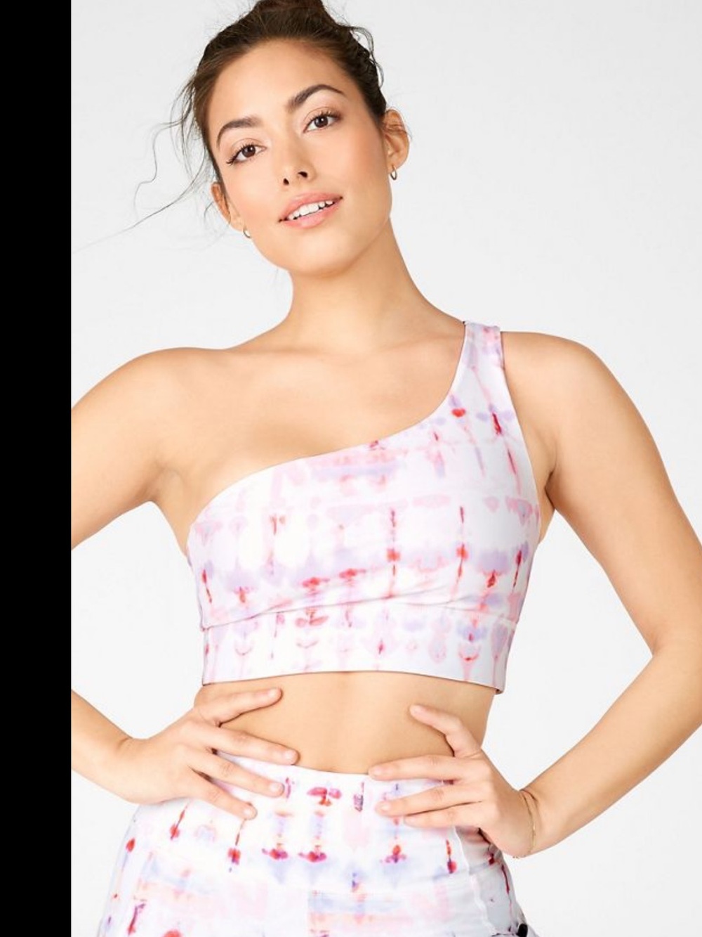 Like new! Fabletics Pink and Purple reversible Tie-Dye Sports Bra